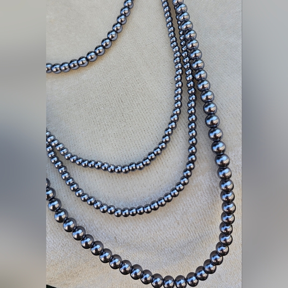 Silver Beaded Necklace - Picture 3 of 6